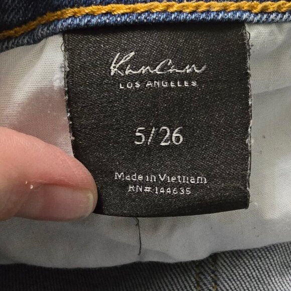 Kancan Raw Hem Destructed Mid-Rise Cropped Button Fly Jeans Sz 26 - Picture 7 of 9